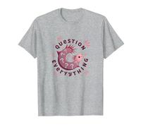 I Axolotl cuestiona Todo Lindo Curioso Anfibio Camiseta, Hombre, Gris Jaspeado, 5XL