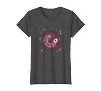 I Axolotl cuestiona Todo Lindo Curioso Anfibio Camiseta, Mujer, Jaspeado Oscuro, XS