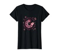 I Axolotl cuestiona Todo Lindo Curioso Anfibio Camiseta, Mujer, Negro, XS