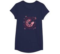 I Axolotl cuestiona Todo Lindo Curioso Anfibio Camiseta, Niñas, Azul Marino, XS