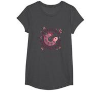 I Axolotl cuestiona Todo Lindo Curioso Anfibio Camiseta, Niñas, Jaspeado Oscuro, XS