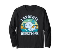 I Axolotl Questions Kids Cute Axolotl Baby Boy Vintage Manga Larga