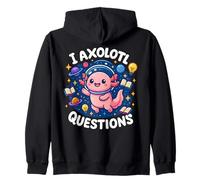 I Axolotl Questions Space Galaxy Astronauta Lindo Animal Niños Sudadera con Capucha