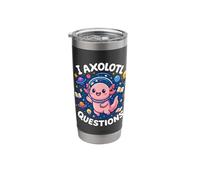 I Axolotl Questions Space Galaxy Astronauta Lindo Animal Niños Vaso térmico de acero inoxidable de doble pared