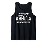 I Back America and 80s Movies Funny Patriotic 4 de Julio Camiseta sin Mangas