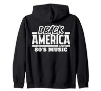 I Back America y Las películas de los 80 Patriotic USA Pride Sudadera con Capucha