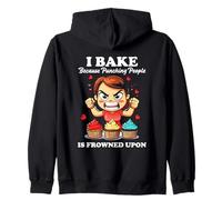 I BAKE BECAUSE PUNCHING PEOPLE IS FROWNED UPON Sudadera con Capucha