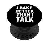I Bake Funny Baking - Arte de Cocina PopSockets PopGrip Adhesivo