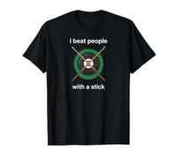 I Beat People with a Stick Billiard Player Pool Men Women Camiseta