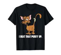 I Beat That Pussy Up Tonto Divertido Humor Adulto Camiseta gráfica económica, Hombre, Negro, M