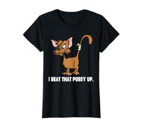 I Beat That Pussy Up Tonto Divertido Humor Adulto Camiseta gráfica económica, Mujer, Negro, M