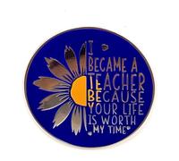 I Became A Teacher Because Your Life Is Worth My Time - Serie de literatura - Pin de solapa esmaltado - Insignia chapada para ropa, bolsas y cordones