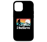 I Believe! Funny Retro Bigfoot Mountains Carcasa para iPhone 12/12 Pro