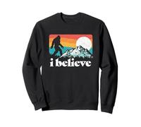 I Believe! Funny Retro Bigfoot Mountains Sudadera