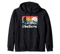 I Believe! Funny Retro Bigfoot Mountains Sudadera con Capucha