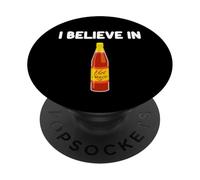 I Believe in Hot Sauce Condimento de chile picante Sabor Calor PopSockets PopGrip Adhesivo