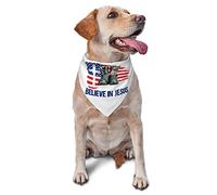 I Believe in Jesus Dog Bandanas Bufanda para Mascotas Triángulo Babero Gatos Pañuelo Ajustable Accesorios para Cachorros pequeños, medianos y Grandes