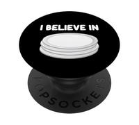 I Believe in Plates - Soporte redondo para alimentos PopSockets PopGrip Adhesivo