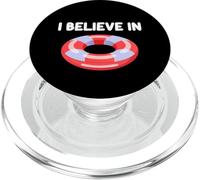 I Believe in Pool Floaties Balsa Fiesta de Verano Ocean Water Fun PopSockets PopGrip para MagSafe