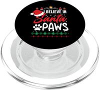 I Believe In Santa Paws - Amante de Perros y Gatos - Linda Navidad PopSockets PopGrip para MagSafe