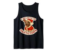 I Believe In Santa Paws American Hairless Terrier Navidad Camiseta sin Mangas