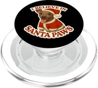 I Believe In Santa Paws American Hairless Terrier Navidad PopSockets PopGrip para MagSafe