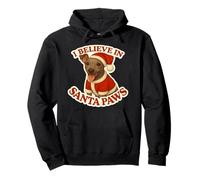 I Believe In Santa Paws American Hairless Terrier Navidad Sudadera con Capucha