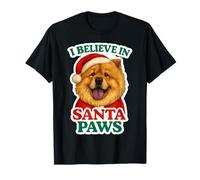 I Believe In Santa Paws Chow Chow Dog Mom Dad Navidad Navidad Camiseta