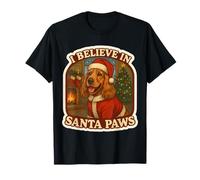 I Believe In Santa Paws Cocker Spaniel Inglés Perro Navidad Camiseta