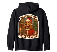 I Believe In Santa Paws Cocker Spaniel Inglés Perro Navidad Sudadera con Capucha