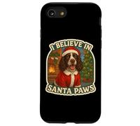 I Believe In Santa Paws English Springer Spaniel Navidad Carcasa para iPhone SE (2020) / 7/8