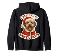 I Believe In Santa Paws Lagotto Romagnolo Perro Navidad Navidad Sudadera con Capucha