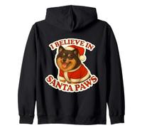 I Believe In Santa Paws Perro Lapphund Finlandés Feliz Navidad Sudadera con Capucha