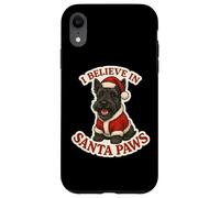 I Believe In Santa Paws Scottish Terrier Dog Feliz Navidad Carcasa para iPhone XR