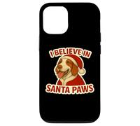 I Believe In Santa Paws Setter Irlandés Rojo y Blanco Navidad Carcasa para iPhone 12/12 Pro