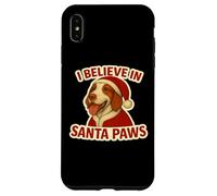 I Believe In Santa Paws Setter Irlandés Rojo y Blanco Navidad Carcasa para iPhone XS MAX