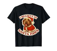 I Believe In Santa Paws Spinone Italiano Dog Feliz Navidad Camiseta