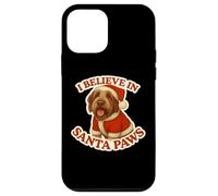 I Believe In Santa Paws Spinone Italiano Dog Feliz Navidad Carcasa para iPhone 12 Mini