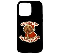 I Believe In Santa Paws Spinone Italiano Dog Feliz Navidad Carcasa para iPhone 15 Pro MAX