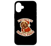 I Believe In Santa Paws Spinone Italiano Dog Feliz Navidad Carcasa para iPhone 16 Plus