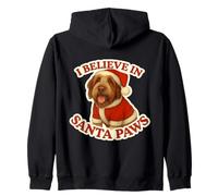 I Believe In Santa Paws Spinone Italiano Dog Feliz Navidad Sudadera con Capucha