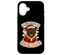 I Believe In Santa Paws Staffordshire Bull Terrier Navidad Carcasa para iPhone 16