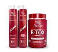 I Belli Capelli Ravenna Keratina Profesional B-tox para el Cabello - Cirugía Capilar para el Cabello, Alisado, Tratamiento B-tox para el Cabello, Células Madre para el Cabello - Sistema Alisador 3x1L