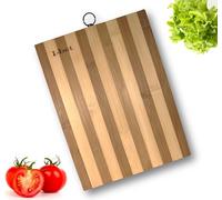 I-bet Tabla de Bambú para Picar Rectangular 21,5X32x1,4 cm, Tabla de Cortar Cocina en Madera, Tabla de Cocina Multiuso, Bandeja de Bambú, Madera Natural Antibacteriana, Sostenible, Firme y Duradera