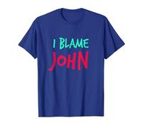 I Blame John Friends Nombre Amigos Amigos Amigo Apodo Personalizado Camiseta, Hombre, Azul Real, 3XL
