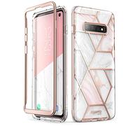 i-Blason Cosmo Series - Carcasa Protectora con Purpurina para Samsung Galaxy S10 (versión 2019), Color Rosa mármol