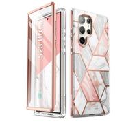 i-Blason Cosmo Series - Funda Protectora para Samsung Galaxy S23 Ultra 5g (versión 2023), Delgada, de Cuerpo Completo, Elegante, con Protector de Pantalla Integrado (mármol)