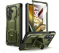 i-Blason Funda con Soporte para Samsung Galaxy ZFold 7 [Armorbox] con Protector de Pantalla de Vidrio Templado [Protección de Bisagra] Protectora Completa Prueba de Golpes Resistente Case (Verde)