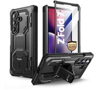 i-Blason Funda con Soporte para Samsung Galaxy ZFold 7 [Armorbox] con Protector de Pantalla de Vidrio Templado [Protección de Bisagra] Protectora Completa Prueba de Golpes Resistente Case (Negro)