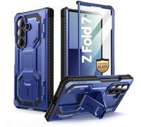i-Blason Funda con Soporte para Samsung Galaxy ZFold 7 [Armorbox] con Protector de Pantalla de Vidrio Templado [Protección de Bisagra] Protectora Completa Prueba de Golpes Resistente Case (Cobalt)